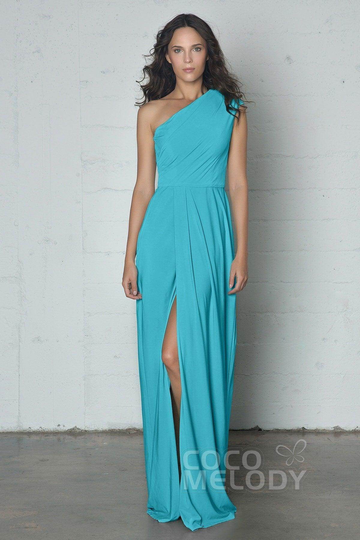 Sheath-Column Floor Length Knitted Fabric Dress COZF17010 - COCOMELODY